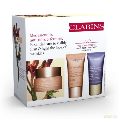 Clarins Set (Extra-Firming Day Cream 50ml + Extra-Firming Night Cream 15ml + Extra Firming Mask 15ml)