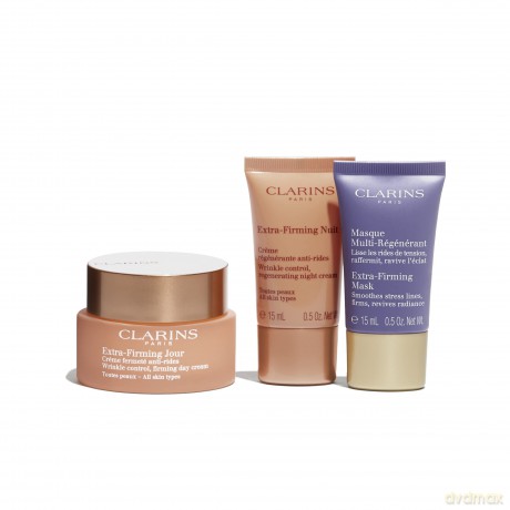 Clarins Set (Extra-Firming Day Cream 50ml + Extra-Firming Night Cream 15ml + Extra Firming Mask 15ml)