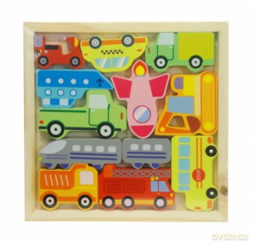 Puzzle drewniane 3D - pojazdy