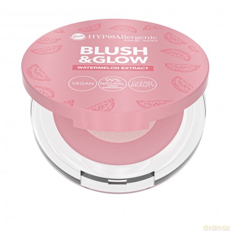 Bell Hypoallergenic Love My Lip&Skin Hypoalergiczny Rozświetlający Róż Blush&Glow 9g
