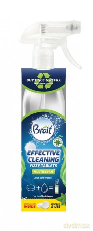 Brait Effective Cleaning Starter do czyszczenia różnych powierzchni (butelka+2 tabletki)