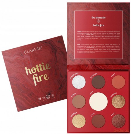 Claresa Paleta cieni HOTTIE FIRE