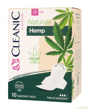 Cleanic Naturals Hemp Podpaski higieniczne Organic - na dzień 1op.-10szt