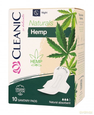 Cleanic Naturals Hemp Podpaski higieniczne Organic - na noc 1op.-10szt