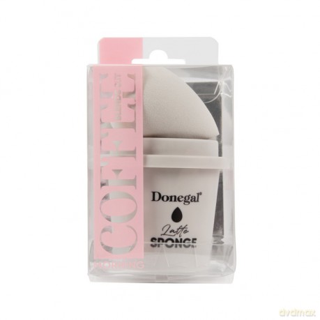 DONEGAL Gąbka do makijażu Morning Coffee - Latte z etui (4350)