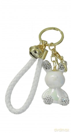 ECARLA Brelok BRL252B Królik porcelanowy