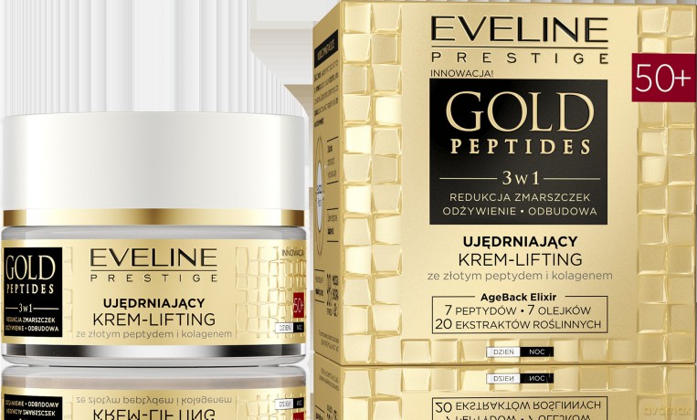 EVELINE GOLD PEPTIDES Krem 50+ ujedrniający d/n