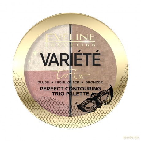 Eveline Variete Paleta do konturowania Trio - 02 medium