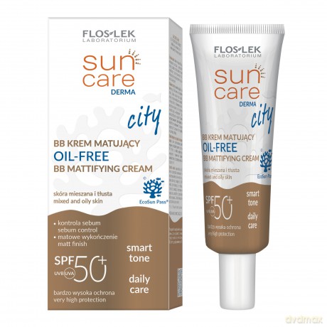 FLOS SUN CARE DERMA Krem matujący BB SPF50+