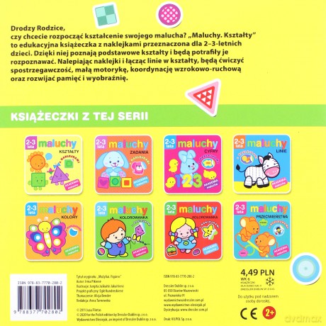Maluchy Kształty 2-3 Lata [KSIĄŻKA]