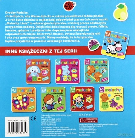 Maluchy Linie Z Naklejkami 2-3 Lata [KSIĄŻKA]