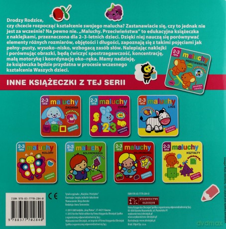 Maluchy Przeciwieństwa Z Naklejkami 2-3 Lata [KSIĄŻKA]