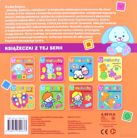 Maluchy Zadania Z Naklejkami 2-3 Lata [KSIĄŻKA]