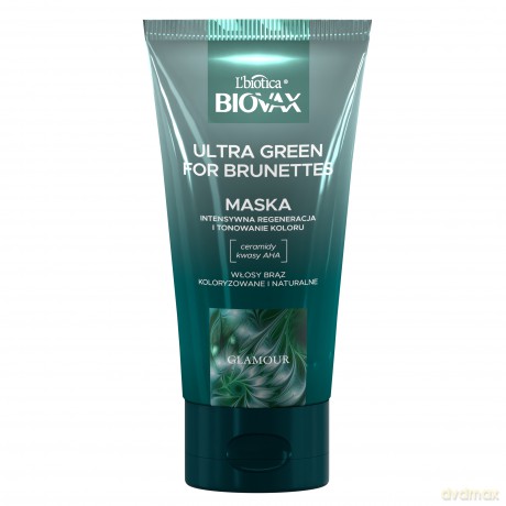 LB Biovax Glam. Maska d/wł 150 ml Ultra Green