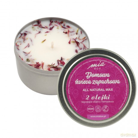 MIA BOX Domowa Świeca zapachowa 2 olejki - MENOPAUZA 190g