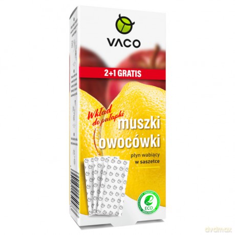 VACO ECO Wkład do pułapki na muszki owocówki - płyn wabiący w saszetce 1op.-3szt