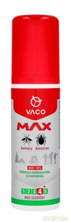 VACO MAX Płyn na komary i kleszcze DEET 30% 80 ml