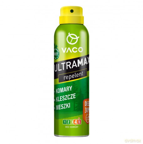VACO ULTRAMAX Spray na komary,kleszcze i meszki DEET 30% 170 ml