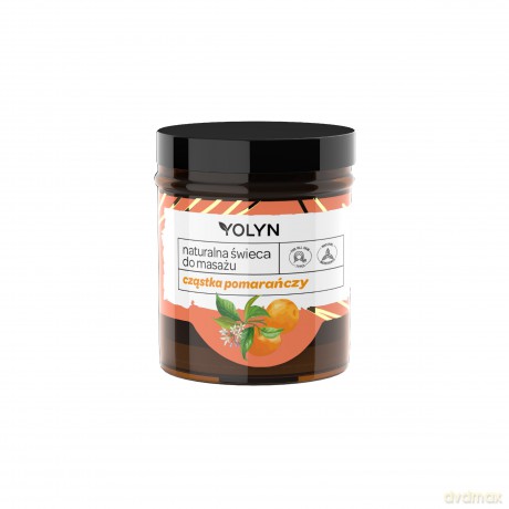 YOLYN Naturalna Świeca do masażu - Cząstka Pomarańczy 120 ml