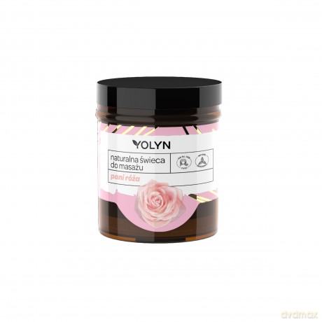 YOLYN Naturalna Świeca do masażu - Pani Róża 120 ml