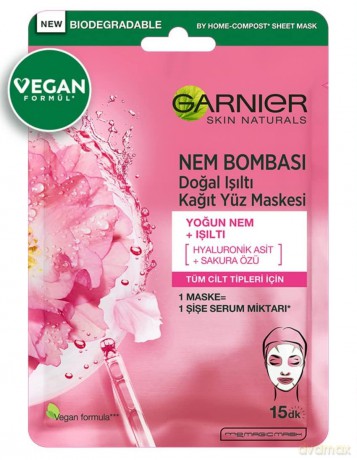 Garnier Revitalizing textile mask with sakura extract Skin Natura l s (Hydra Bomb Sheet Mask) 28 g