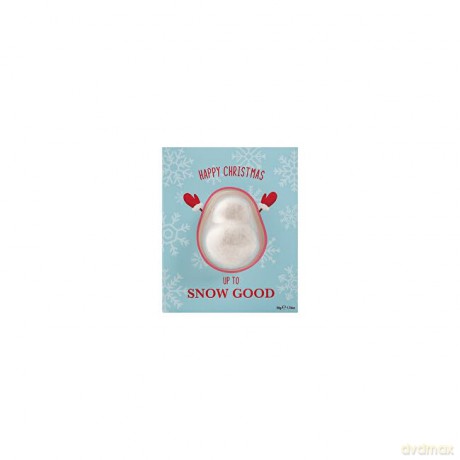 Bubble T Cosmetics Sparkling bath bomb with Snowman card (Bath Fizzer and Card) 50 g