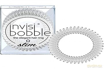 Invisibobble Thin Spiral Invisibobble Slim 3 pcs - Shade: Crystal Clear