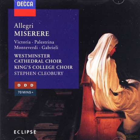 Eclipse Celebury/Westminster Cat.Choir: Allegri:Miserere [CD]