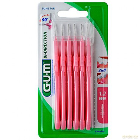 GUM Bi-Direction interdental brush 1.2 mm 6 pcs