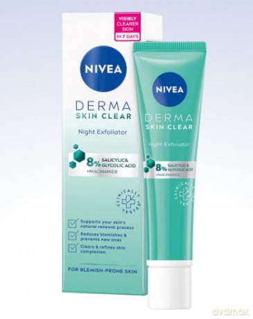 Nivea Night exfoliating skin peeling Derma Skin Clear (Night Exfoliator) 40 ml