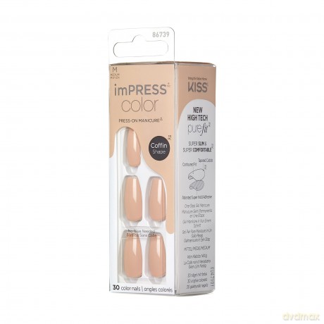 KISS Self-adhesive nails imPRESS Color MC Latte 30 pcs