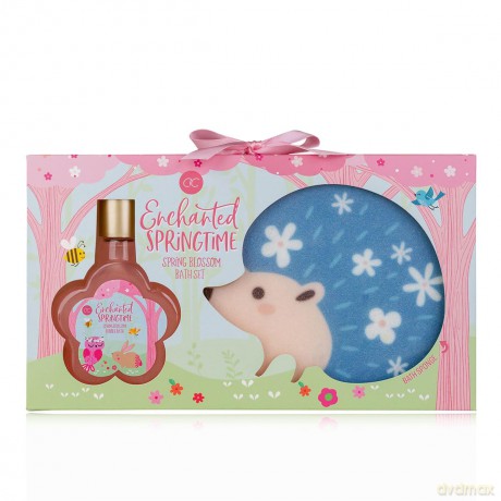 Accentra Enchanted Springtime bath care set with sponge