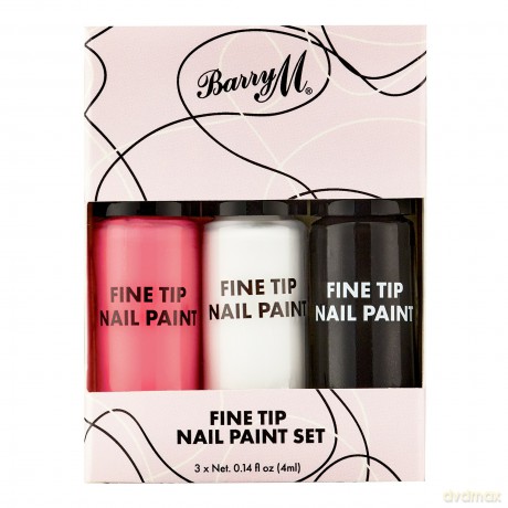 Barry M Nail Art Deco Paint Set with a fine brush for drawing (Nail Art Deco Paint Set)