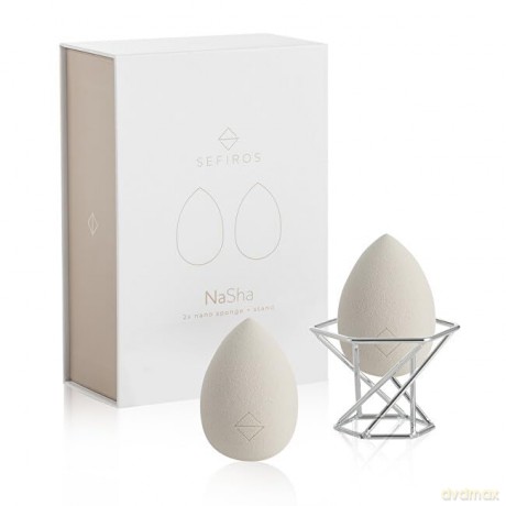Sefiros NaSha makeup sponge set 1, 2 pcs + stand
