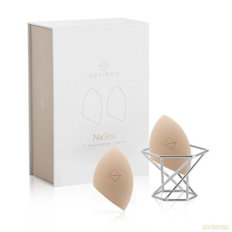 Sefiros NaSha makeup sponge set 3, 2 pcs + stand