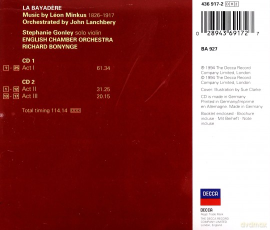 Eco/Bonynge: Minkus/Lanchbery: La Bayadere [2CD]