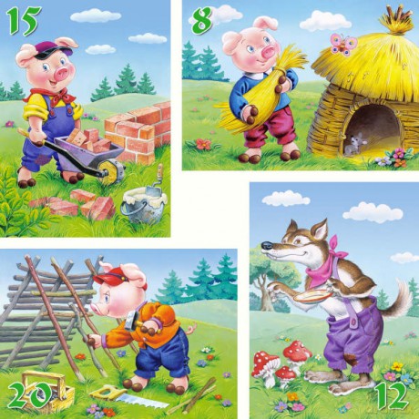 CASTOR 4w1 8-20 Trzy Świnki 04065 [PUZZLE]
