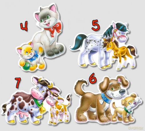 CASTOR 4w1 8-20 Zwierzęta z dziećmi 04096 [PUZZLE]