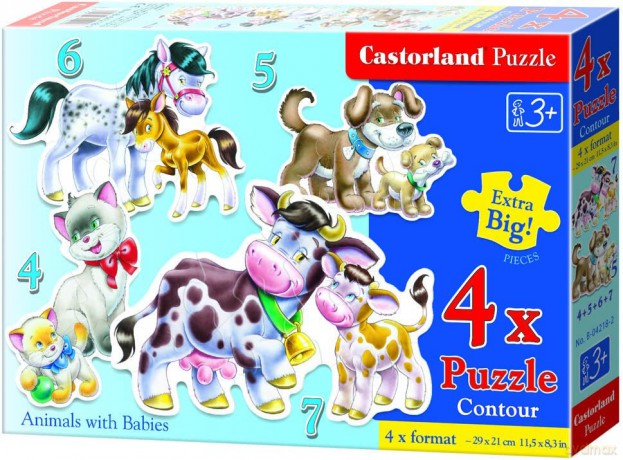 CASTOR 4w1 8-20 Zwierzęta z dziećmi 04096 [PUZZLE]