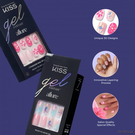 KISS Gel nails Gel Fantasy Allure - Transformation 28 pcs