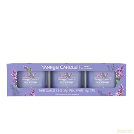 Yankee Candle Set of votive candles in glass Lilac Blossoms 3 x 37 g