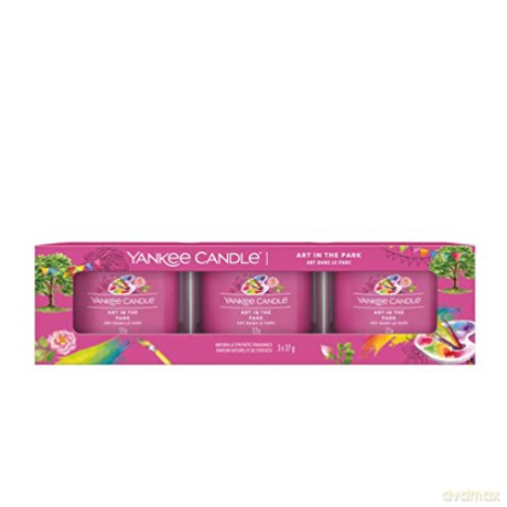 Yankee Candle Art in the Park glass votive candles set 3 x 37 g