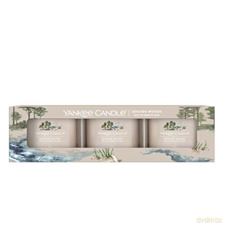 Yankee Candle Seaside Woods Glass Votive Candle Set 3 x 37g