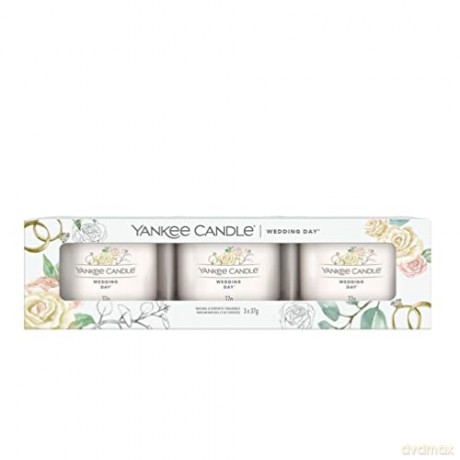 Yankee Candle Set of Votive Candles in Glass Wedding Day 3 x 37 g