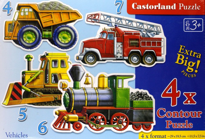 CASTOR 4w1 4-7 Pojazdy 04133 [PUZZLE]