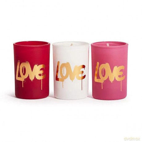 Revolution Home Set of scented candles Love Collection Love Is In The Air Mini Candle Gift Set 3 x 40 g