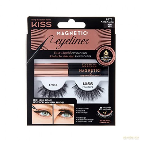 KISS Magnetic false eyelashes with eyeliner Eyelash Kit 03 (Magnetic Eyeliner)