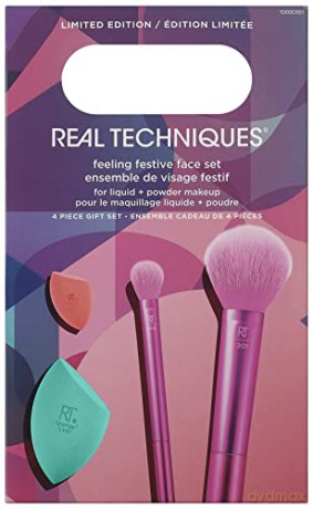 Real Techniques Cosmetic Brush Set (Feeling Festive Face Set)