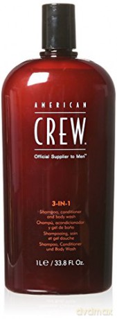 American Crew Multifunction product for hair and body (3-in-1 Shampoo, Conditioner And Body Wash) 250 ml - Volume: 1000 ml