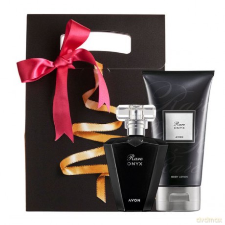 Avon Rare Onyx cosmetic set with gift bag